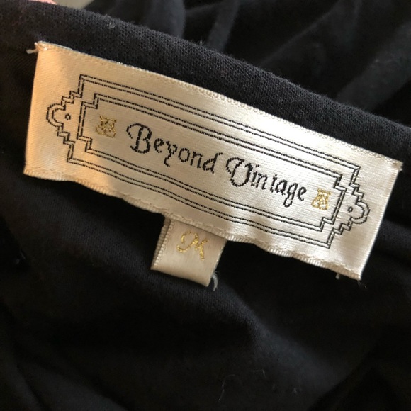 Beyond Vintage Beaded Sequin Black Top - Picture 7 of 8